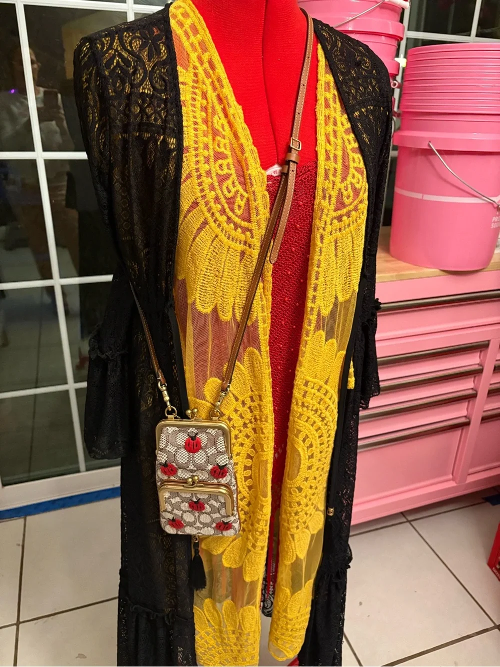 Coach Signature Ladybug Kisslock super rare HTF prestine condition